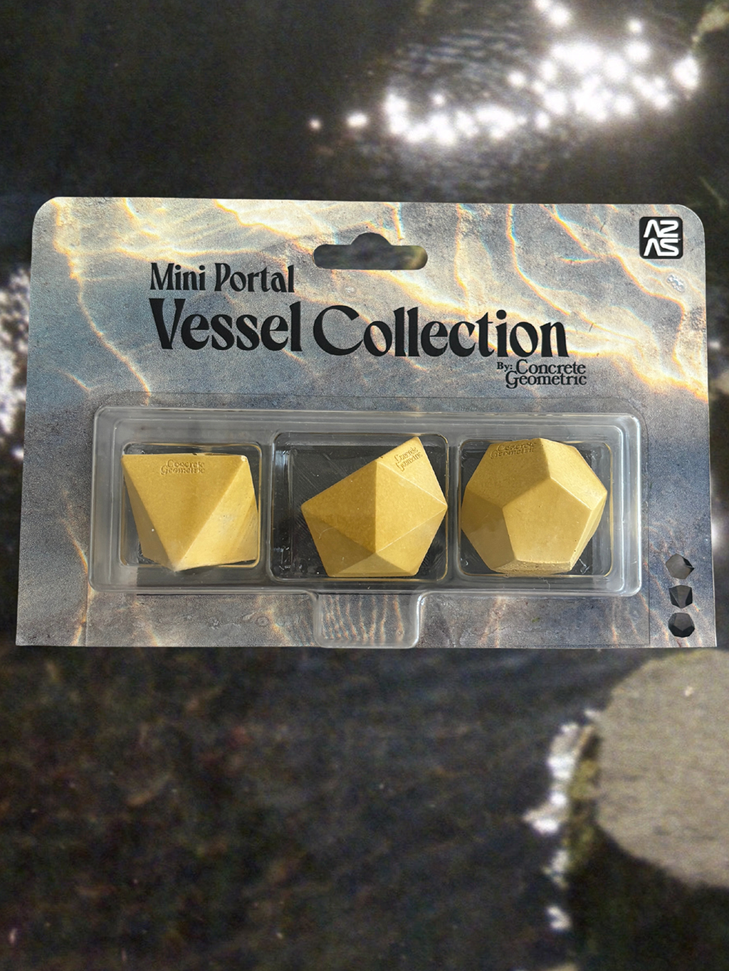 Mini Portal Vessel Collector Set | Sacred Geometry Concrete Vessels