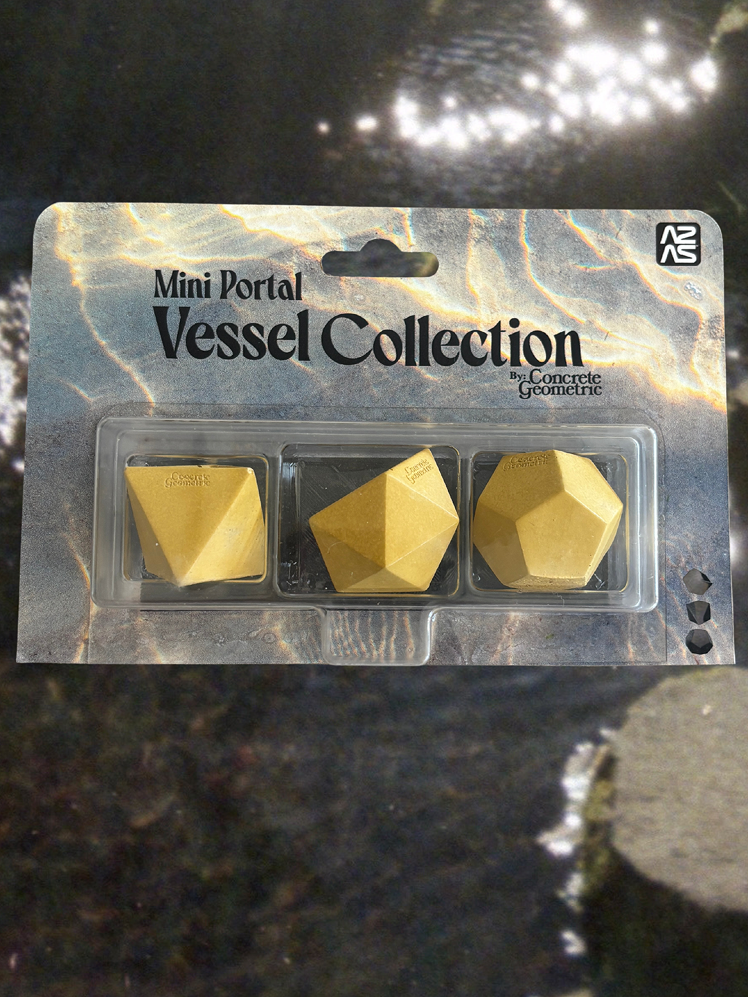Mini Portal Vessel Collector Set | Sacred Geometry Concrete Vessels