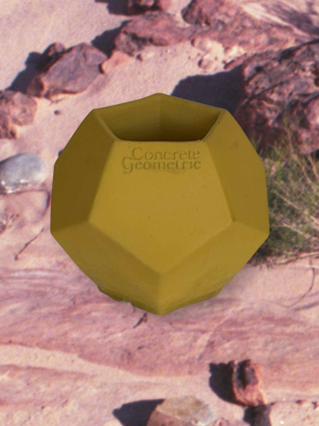 Dodecahedron Portal Vessel | Medium Concrete Planter