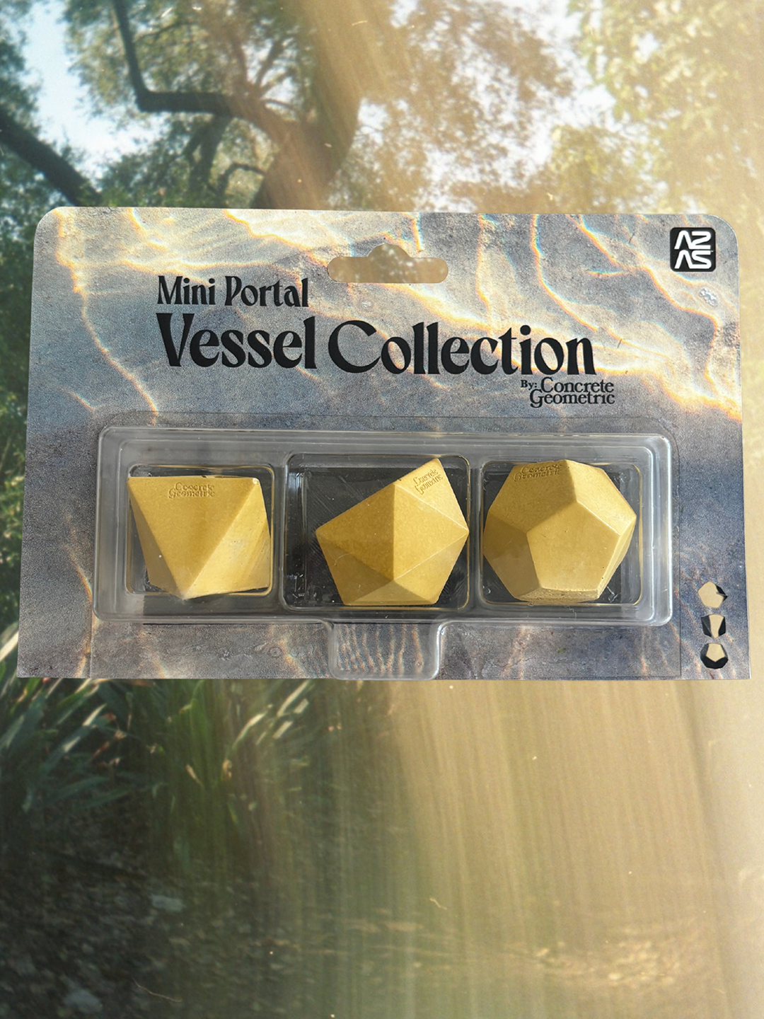 Mini Portal Vessel Collector Set | Sacred Geometry Concrete Vessels