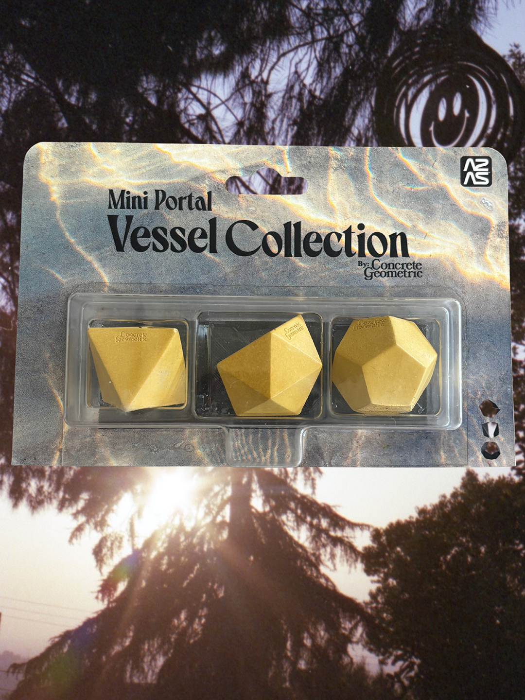 Mini Portal Vessel Collector Set | Sacred Geometry Concrete Vessels